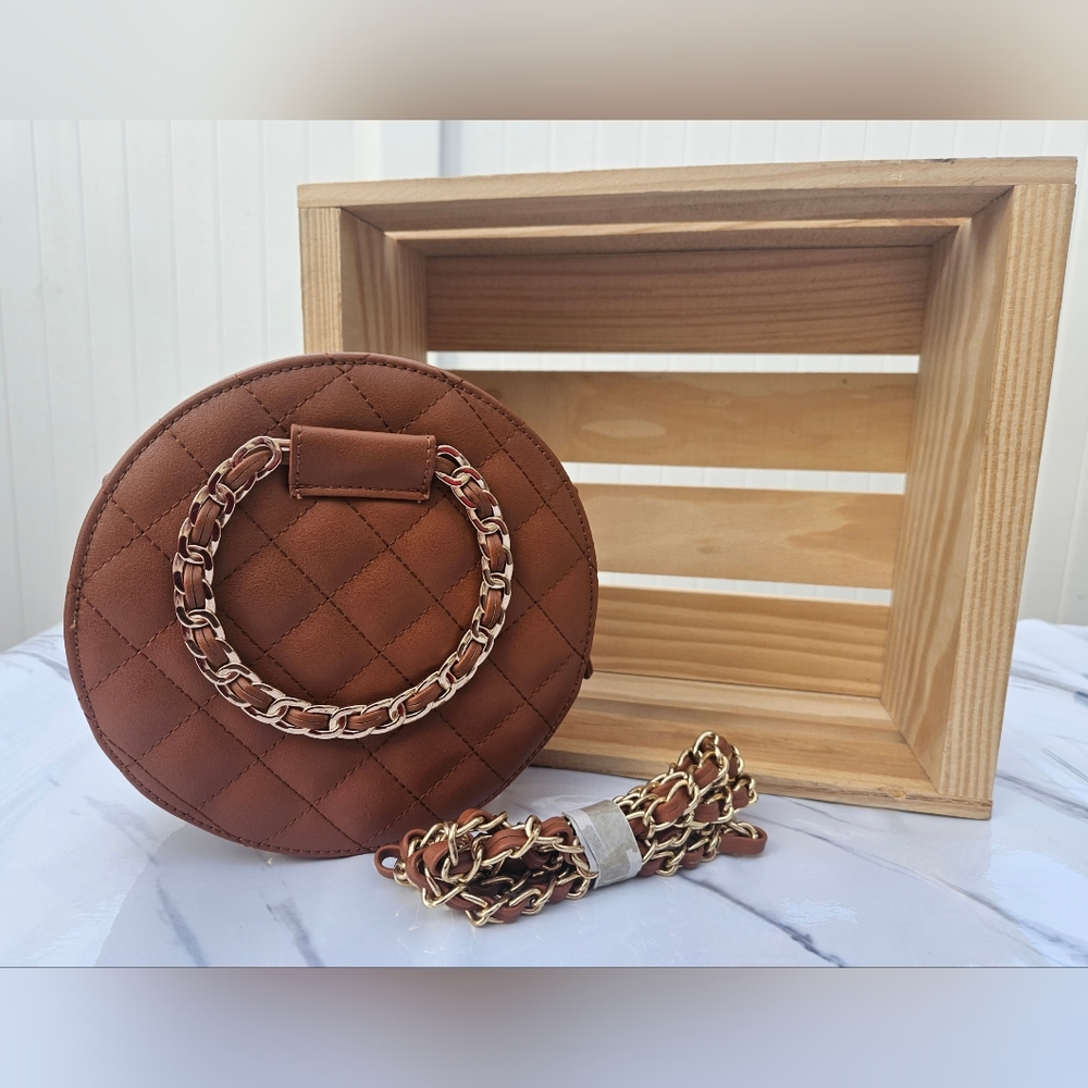 Quilted Circle Crossbody and Handbag